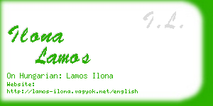 ilona lamos business card